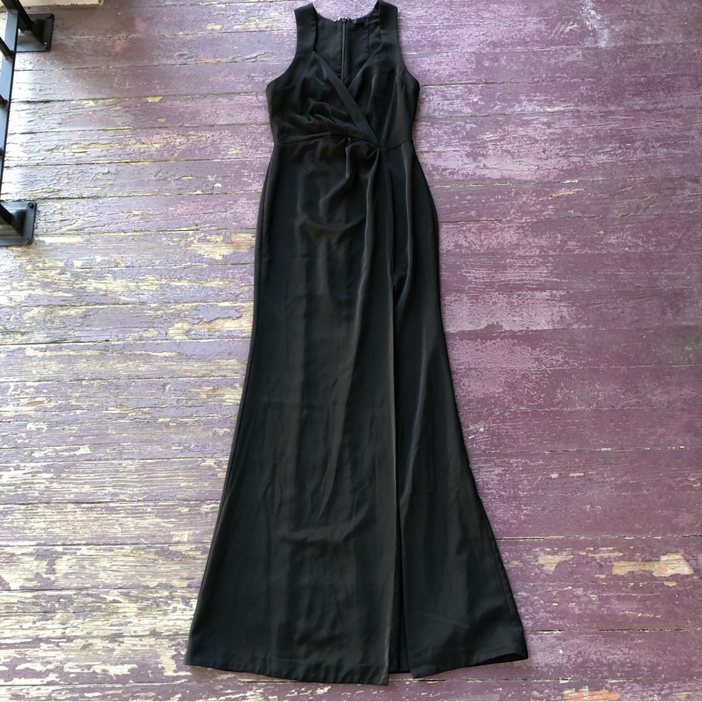 NBD Black Maxi Dress with Twist Front